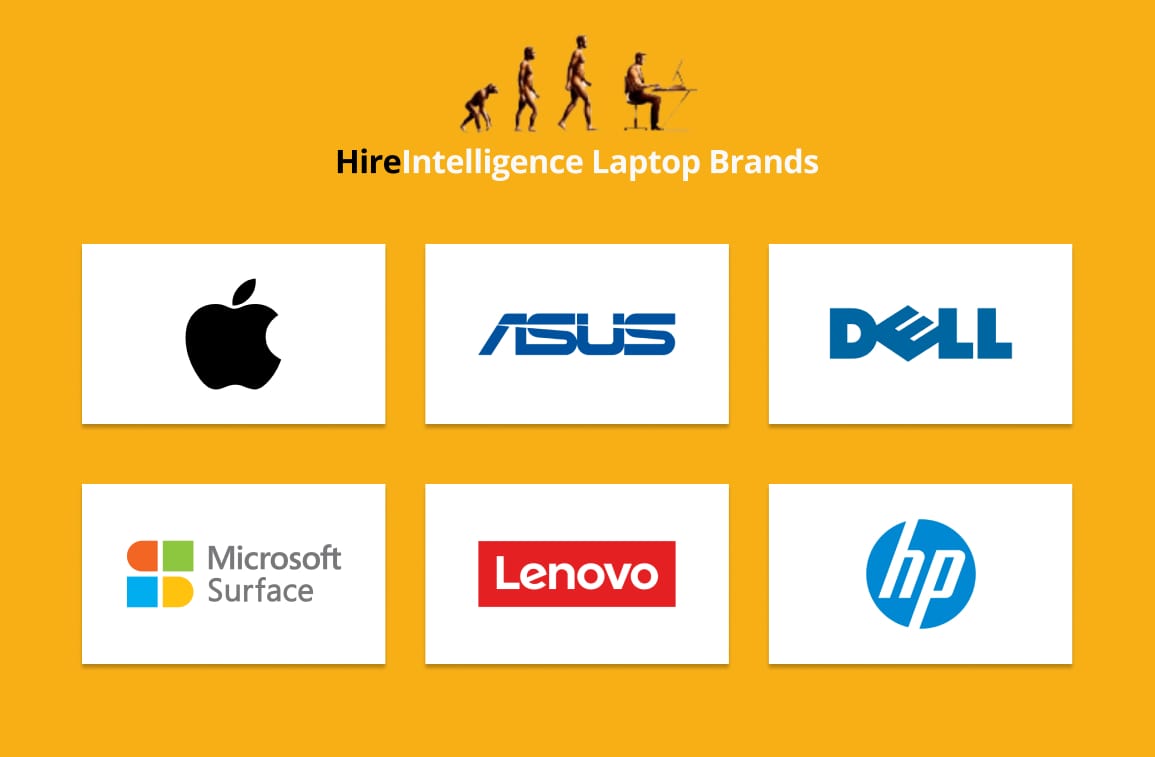 Laptop brands stocked by hire intelligence